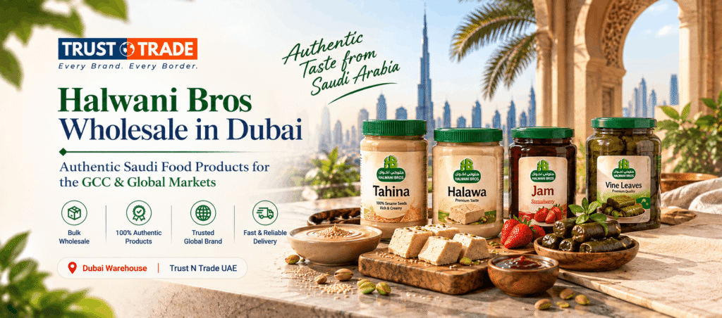Halwani Bros tahini halwa jam and maamoul wholesale supply in Dubai — Trust N Trade UAE