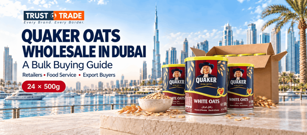 Quaker White Oats 500g packs for bulk wholesale enquiries in Dubai — Trust N Trade UAE